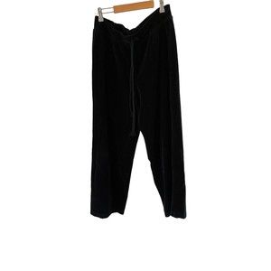 Sutton Studio Black Velvet Velour Pants Womens L